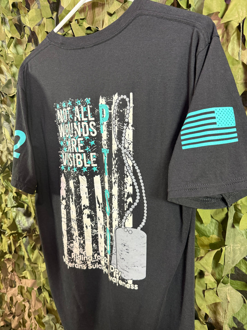 Teal PTSD T-Shirt with OV4 Logo