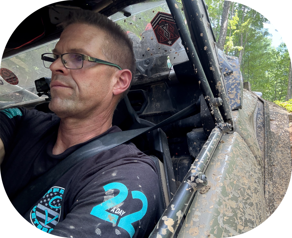 Teal PTSD T-Shirt with OV4 Logo