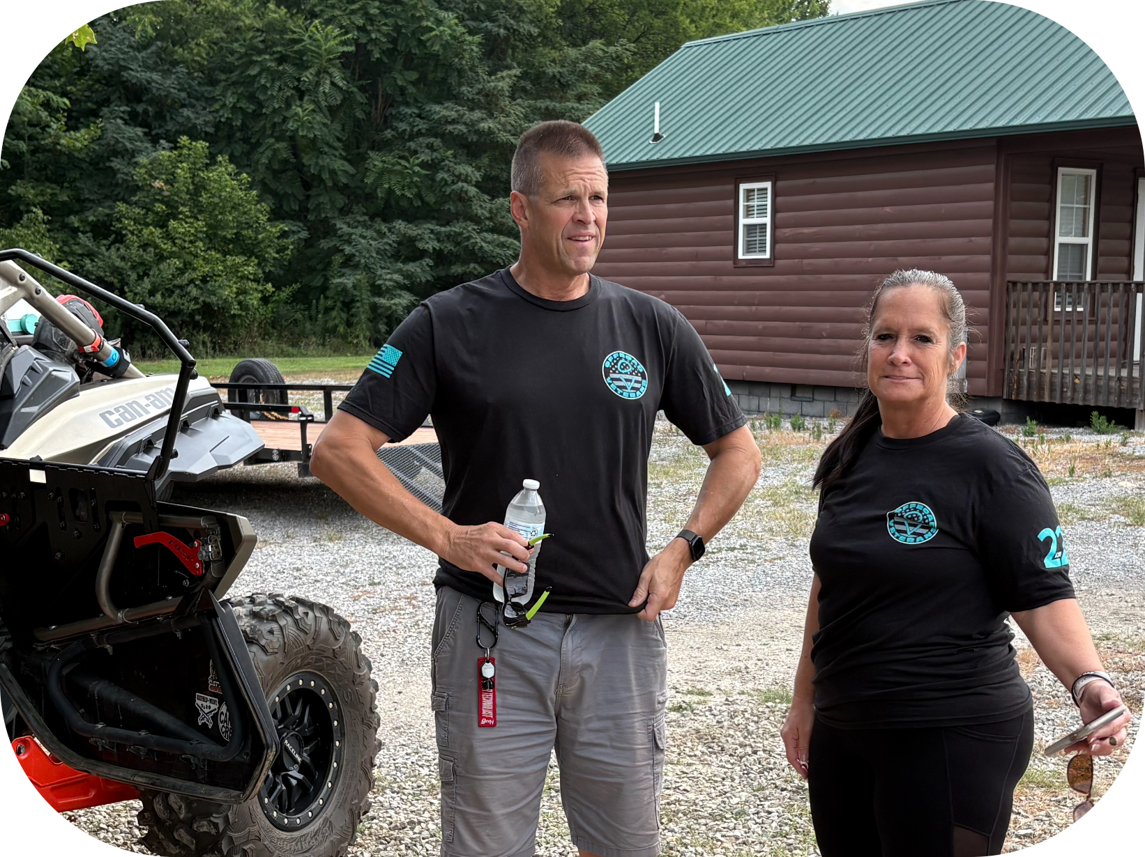 Teal PTSD T-Shirt with OV4 Logo