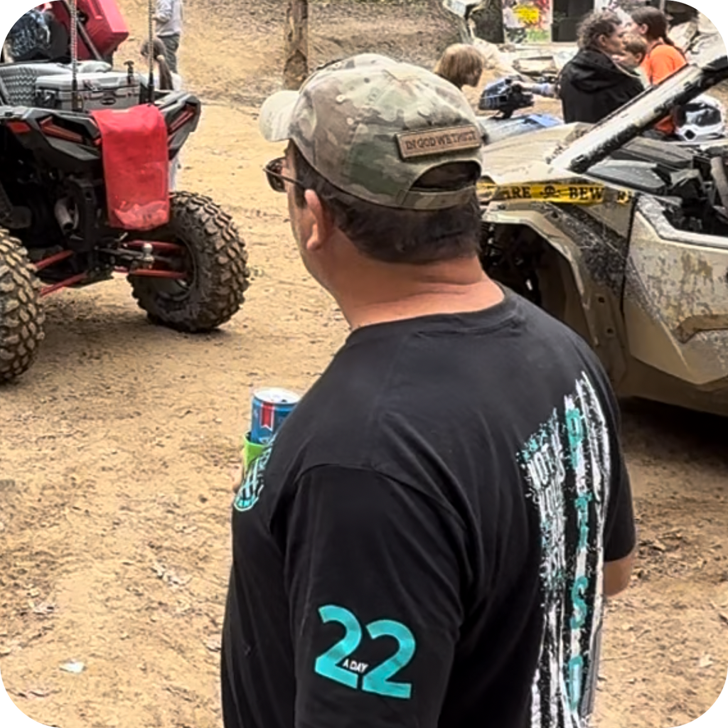 Teal PTSD T-Shirt with OV4 Logo